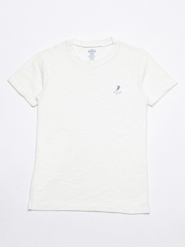 120 Boys Dri-Fit Sports T-shirt I Off White Textured