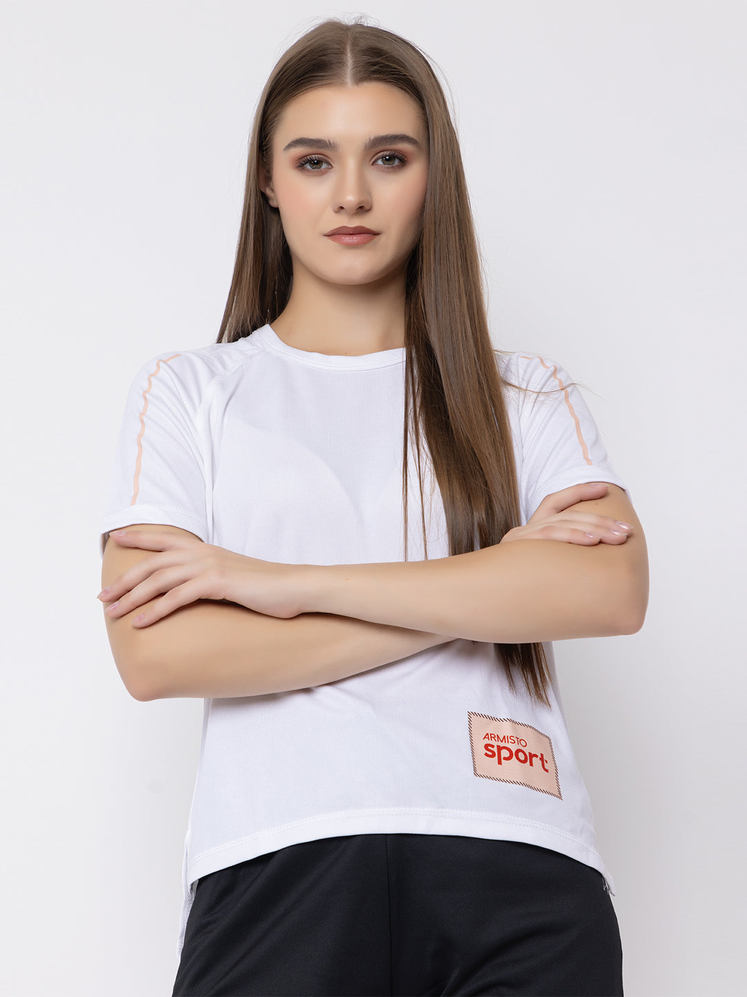 136 Boxy Fit Textured Dri-Fit Sports T-shirt I White