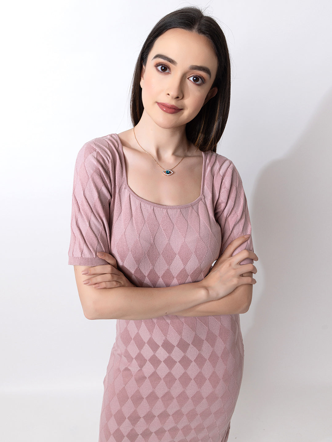 417 Midi Knit Dress I Pure Cotton I Lavendar