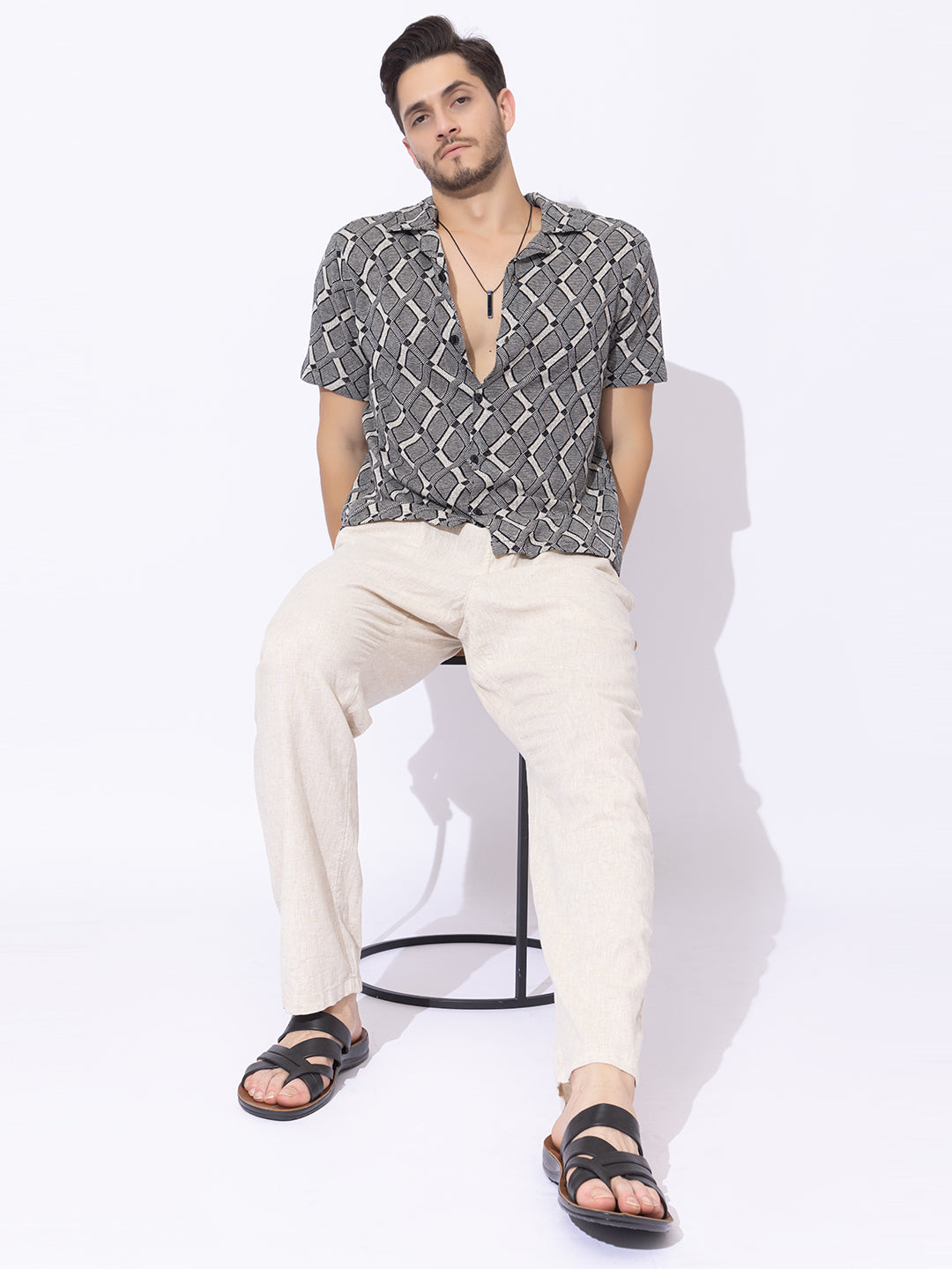 505 Resort Shirt Crochet I Black