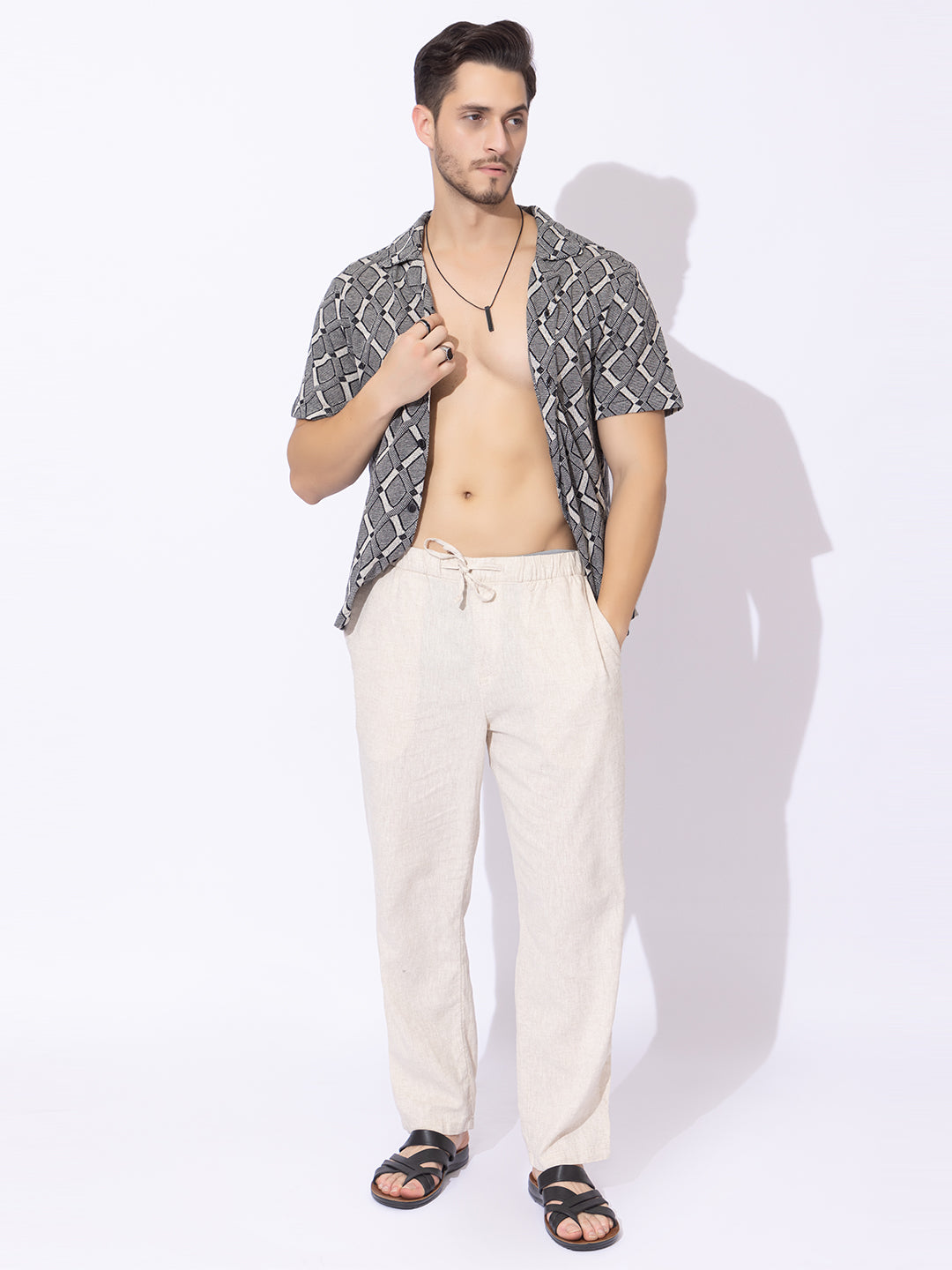 505 Resort Shirt Crochet I Black