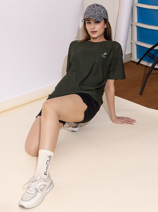 137 Oversized Dri-Fit Sports T-shirt I Pickleball I Olive