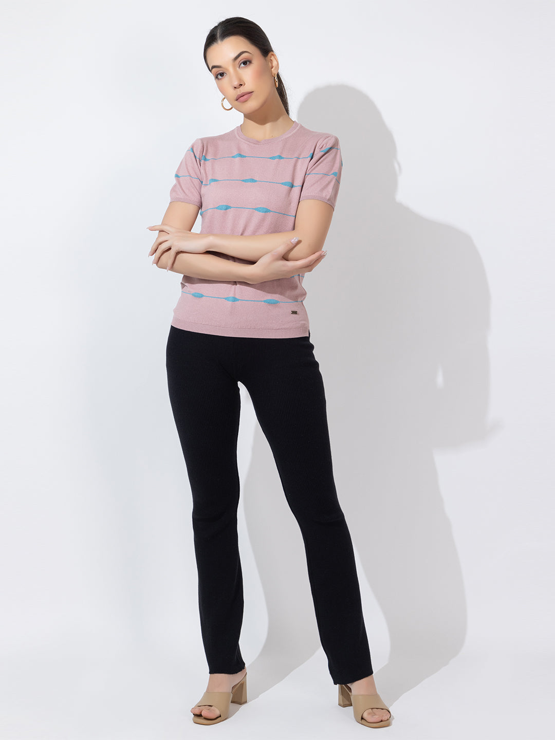 320 Rib Knit Pants I Black