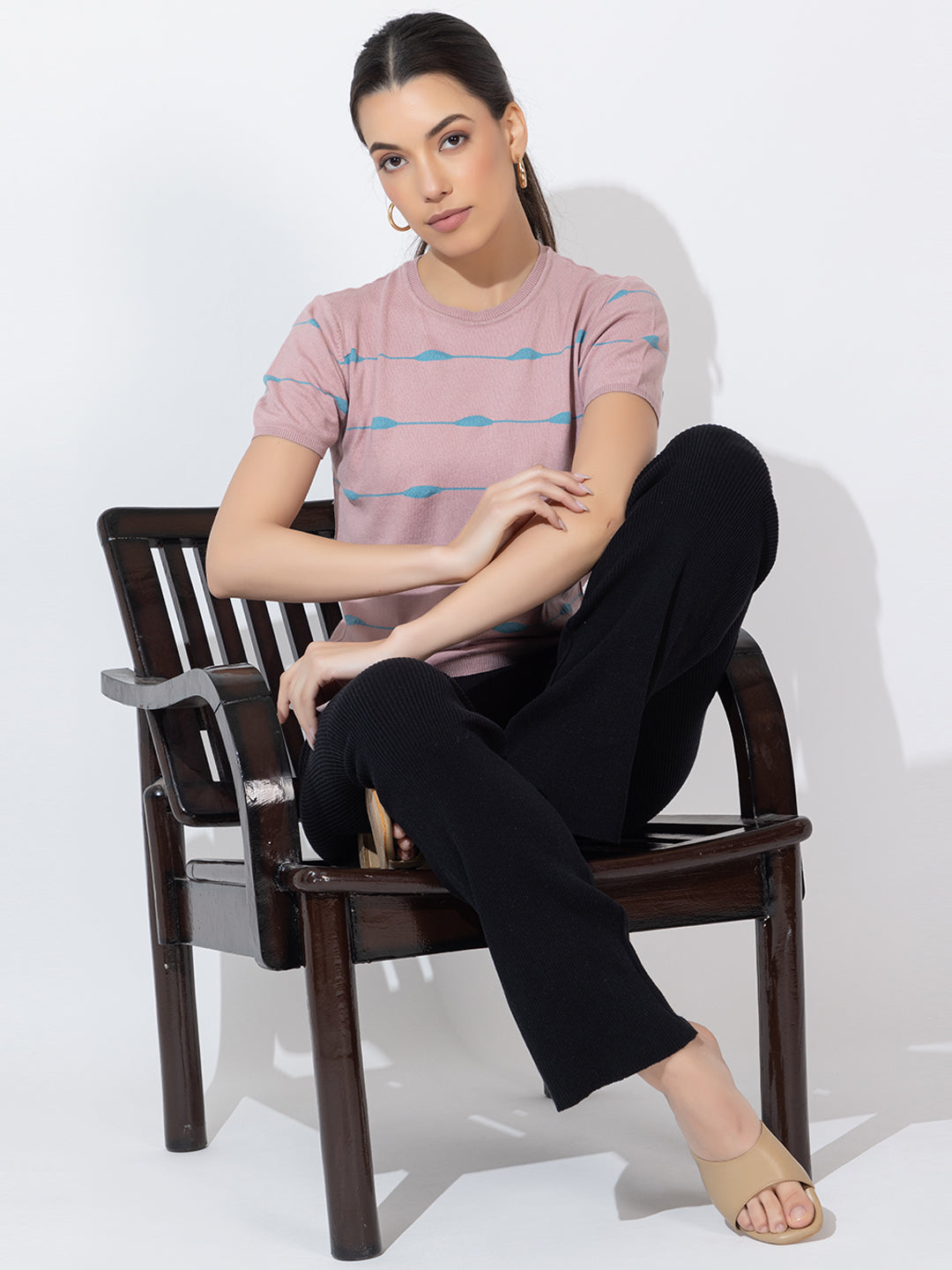 320 Rib Knit Pants I Black