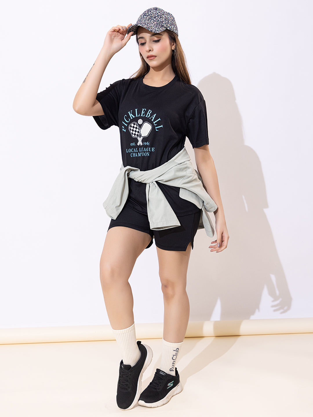 135 Oversized Dri-Fit Sports T-shirt I Pickleball & Paddle
