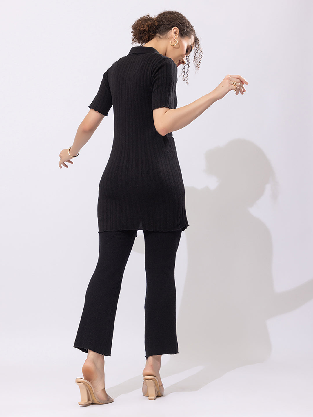 808 Modest Knit Co-Ord Set I Black I Top + Bottom