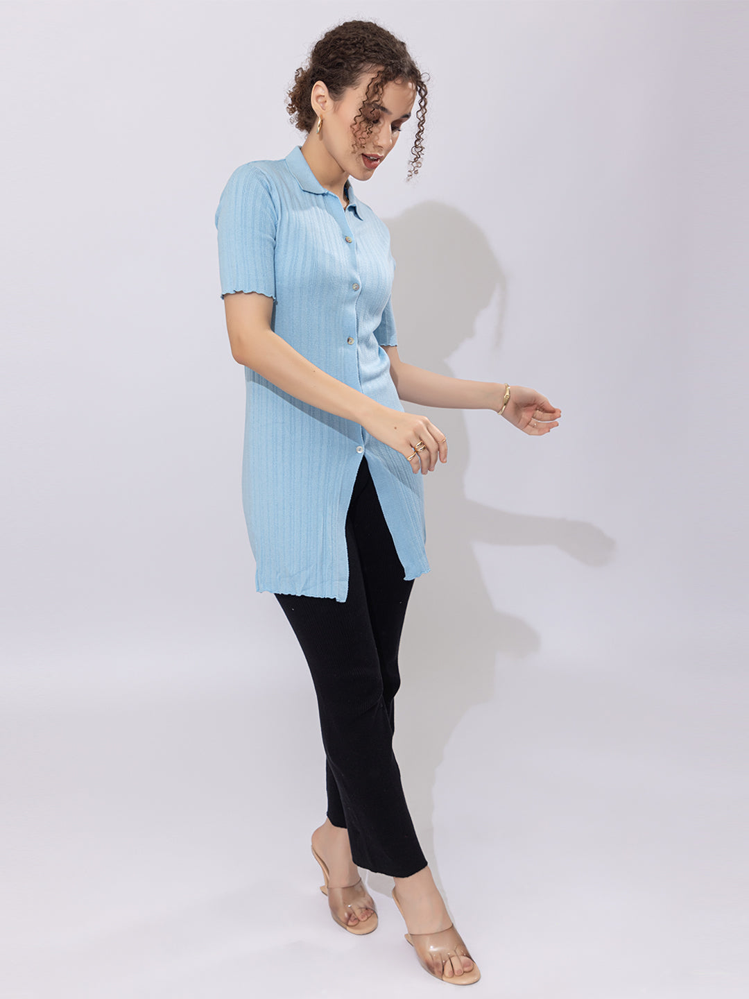 808 Modest Knit Co-Ord Set I Sky I Top + Bottom