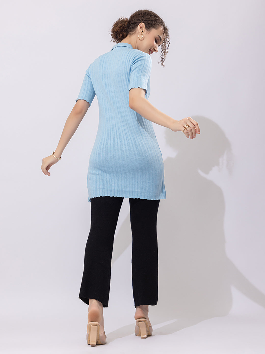 808 Modest Knit Co-Ord Set I Sky I Top + Bottom