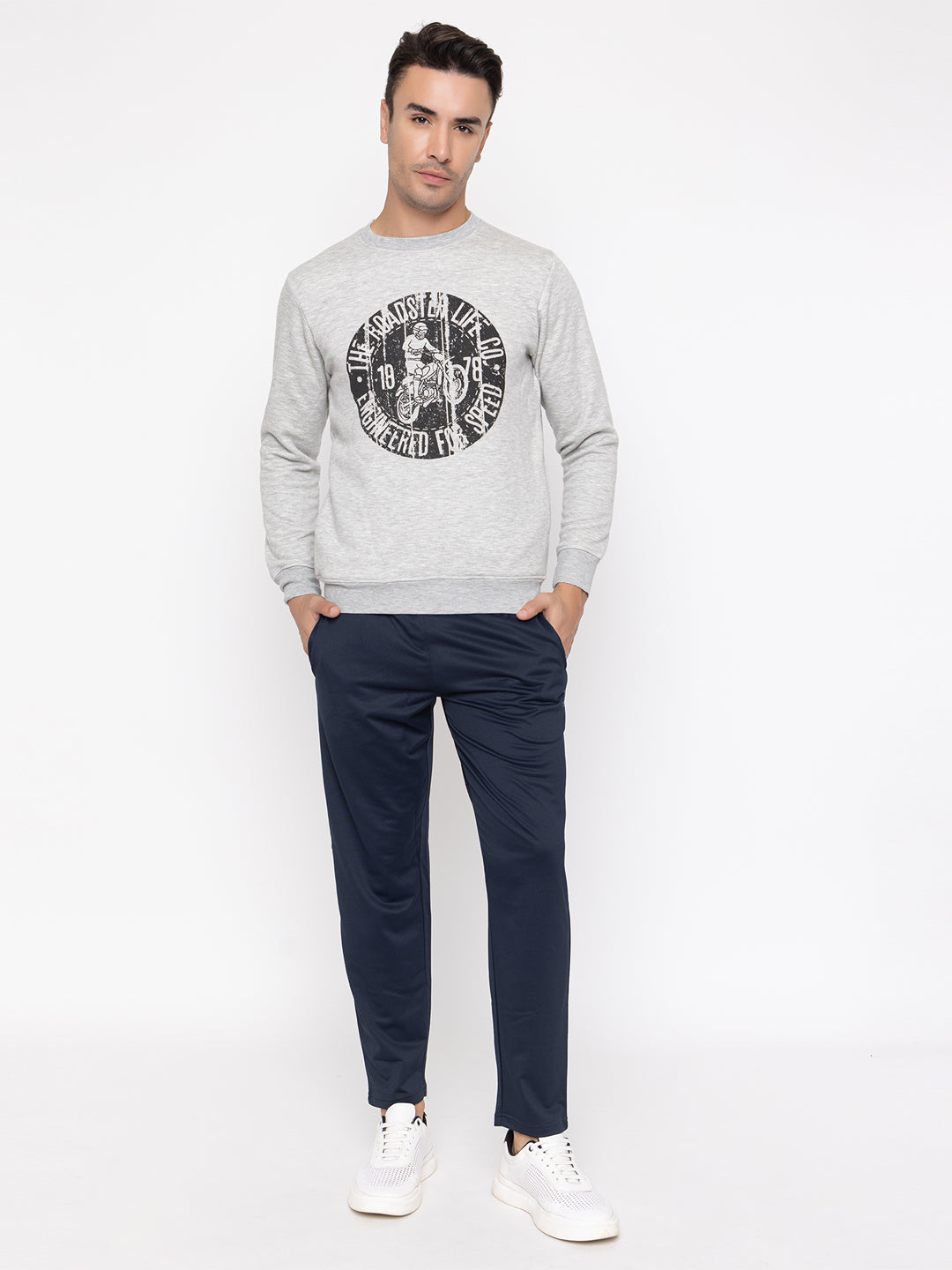 1001 Oversized Quilted Fleece Sweatshirt I 1001 Grey