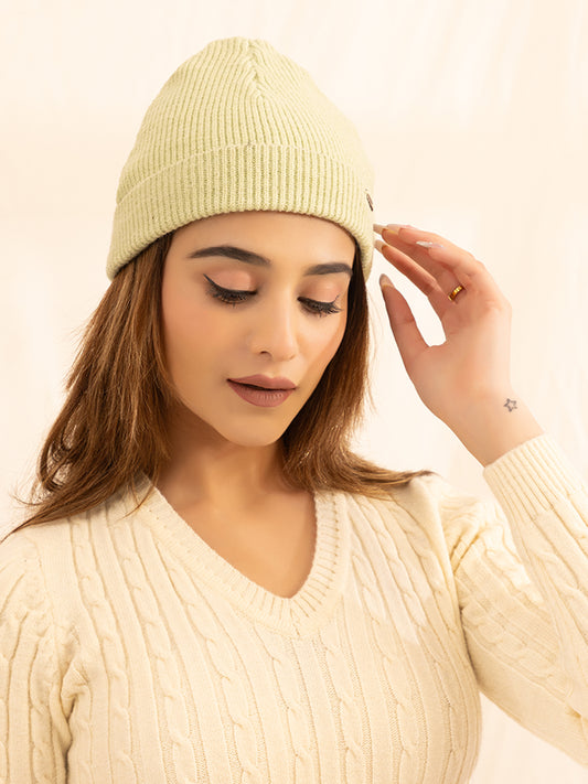 007 Knitted Beanie I Mint Green I Unisex Female