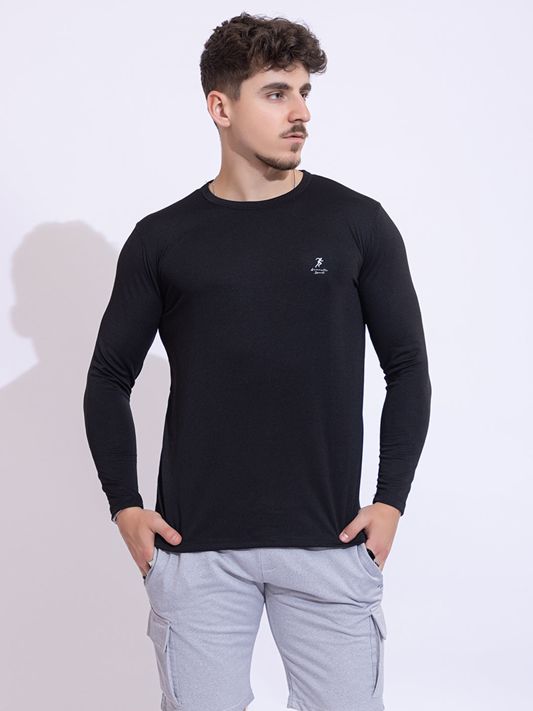 122 Dri-Fit Sports T-shirt I Black I Long Sleeves