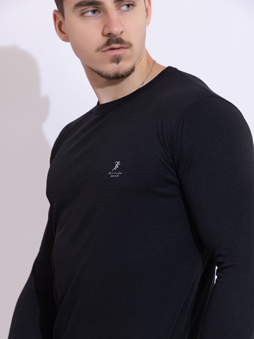 122 Dri-Fit Sports T-shirt I Black I Long Sleeves