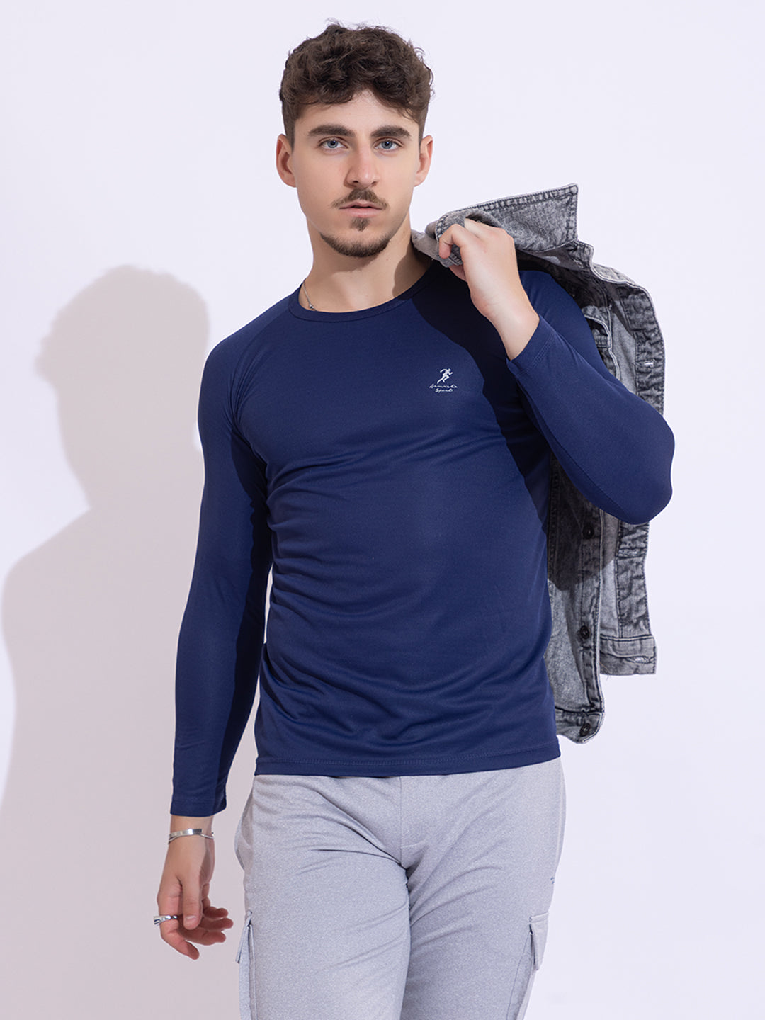 122 Dri-Fit Sports T-shirt I Denim Blue I Long Sleeves