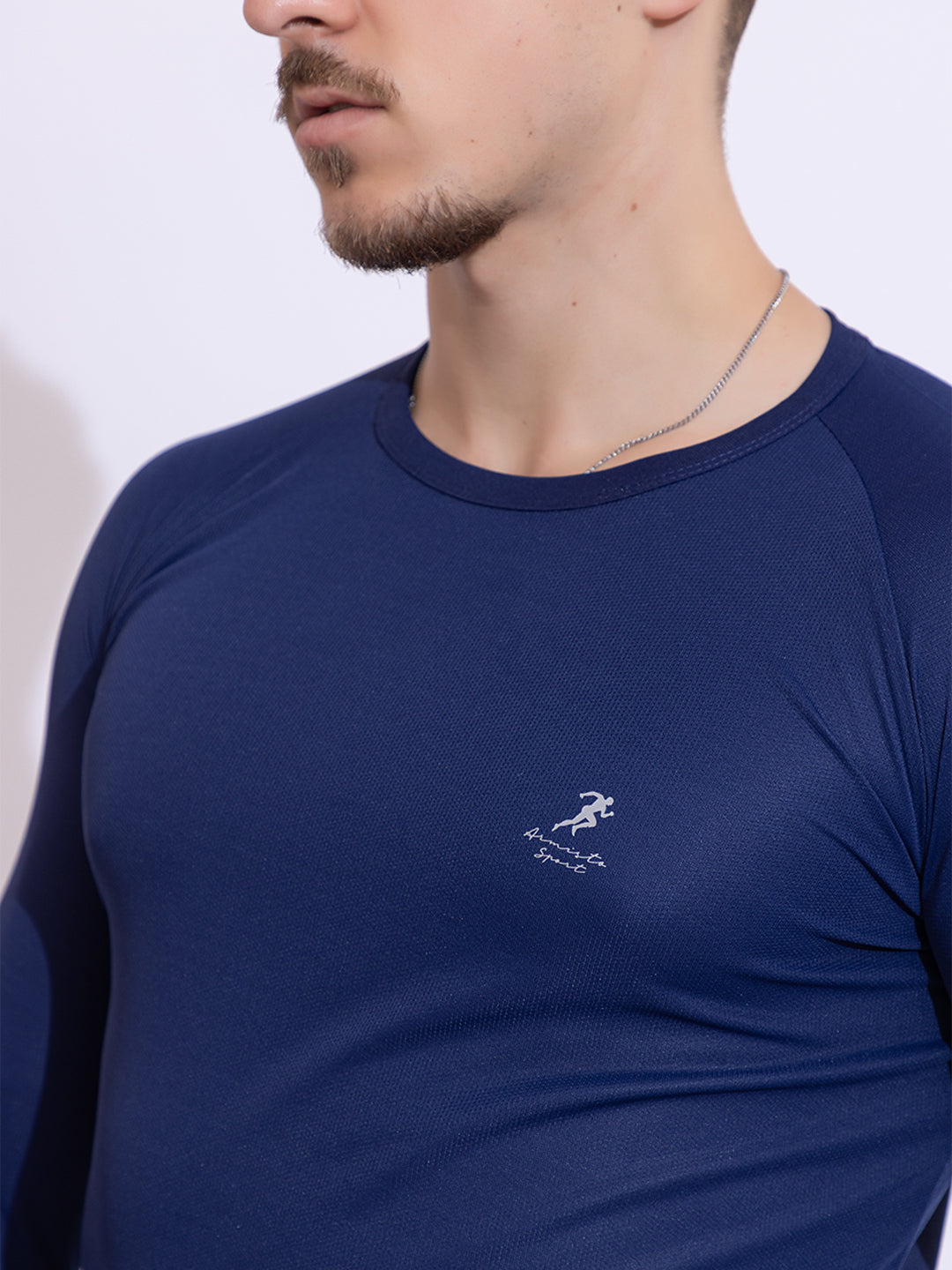 122 Dri-Fit Sports T-shirt I Denim Blue I Long Sleeves