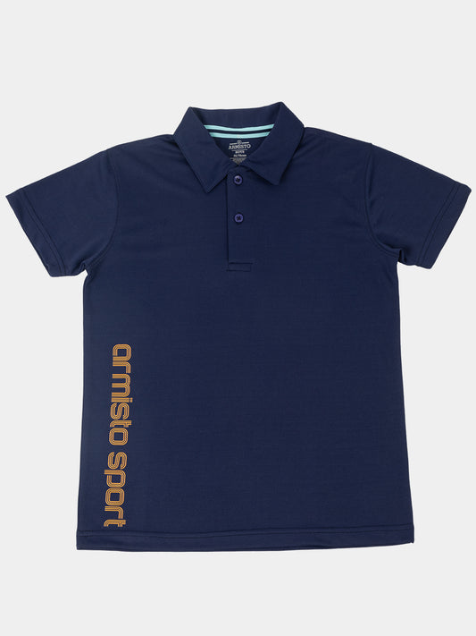 125 Boys Polo Dri-Fit Pickleball T-shirt I Denim Blue