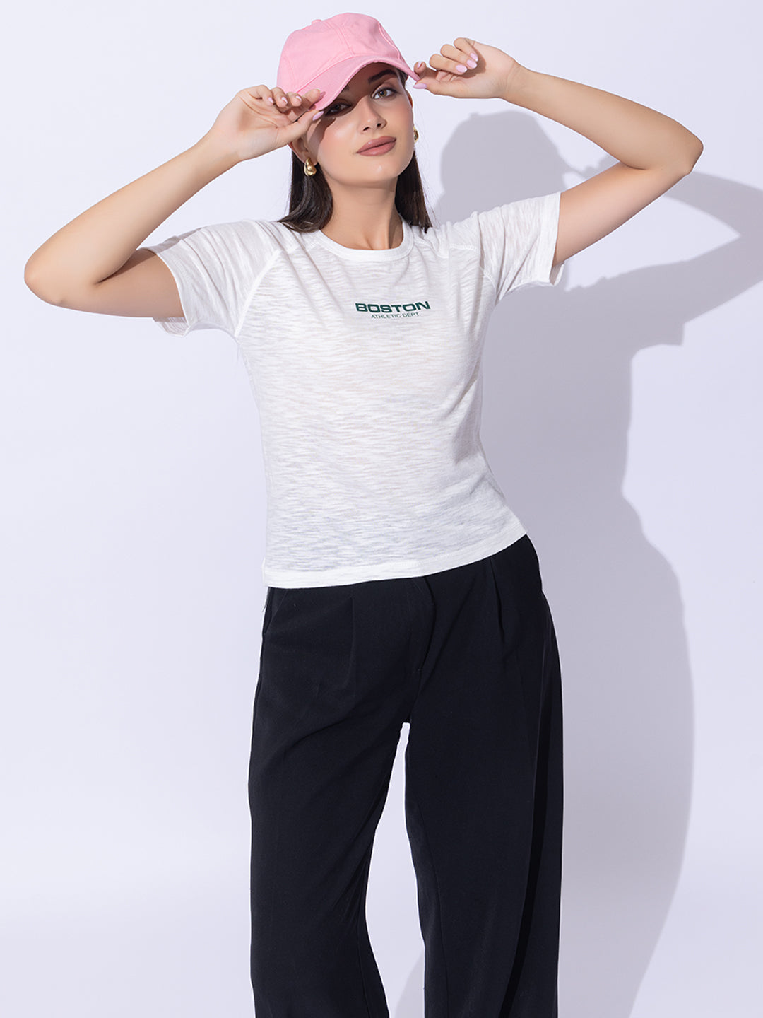 136 Boxy Fit Textured Dri-Fit Sports T-shirt I Off White