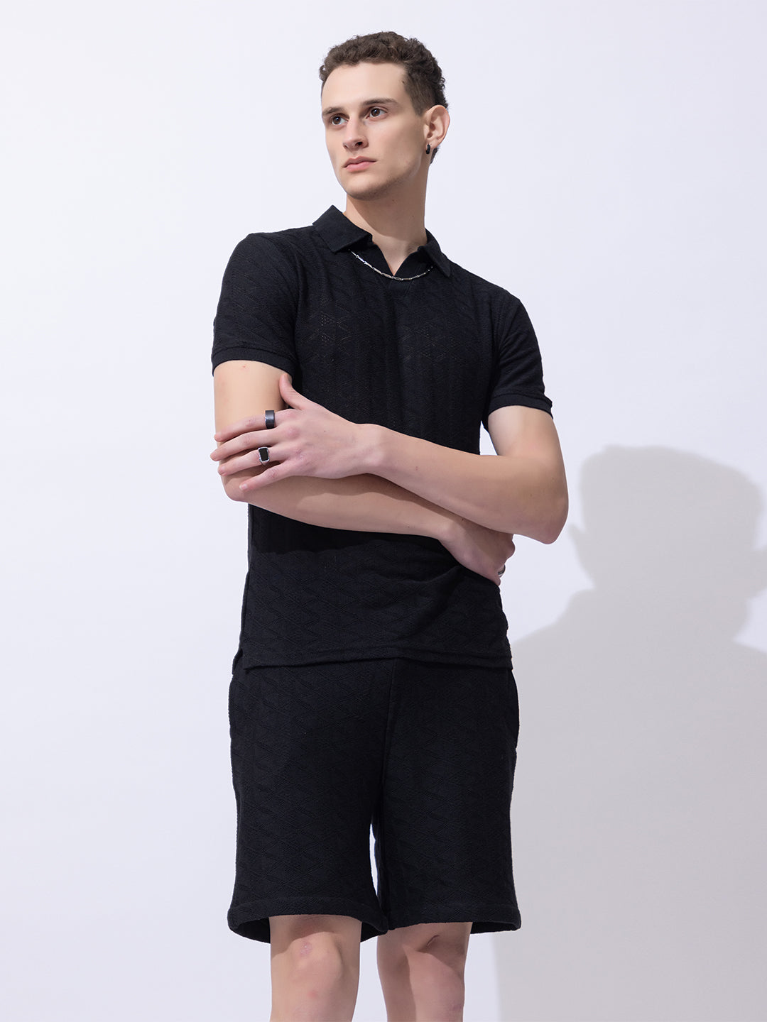 506 Crochet Resort Co-Ord Set I Top + Bottom I Black