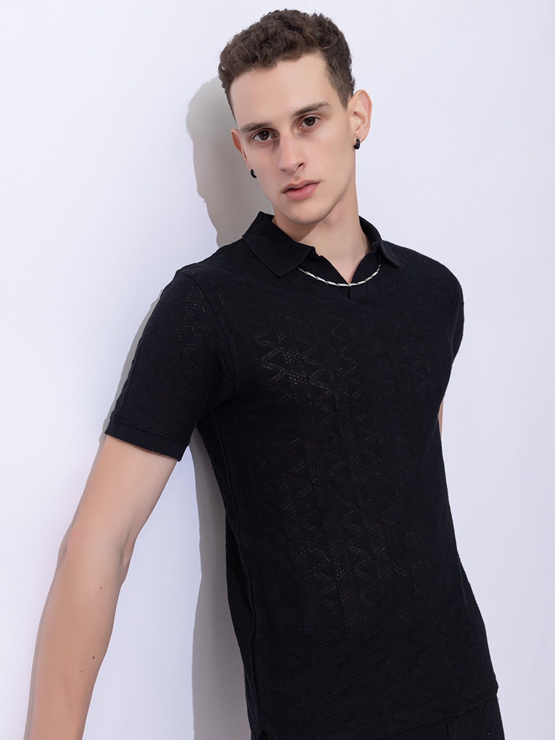 506 Crochet Resort T-shirt I Black