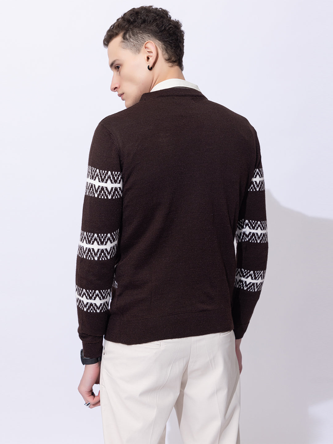 247 Nordic Intarsia Pullover I Fuzzy Chocolate