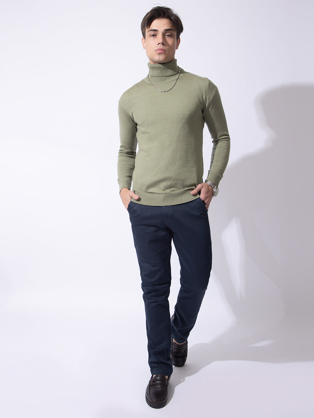 230 Turtle Neck Pullover I Wool I Woolmark Certified I Pista