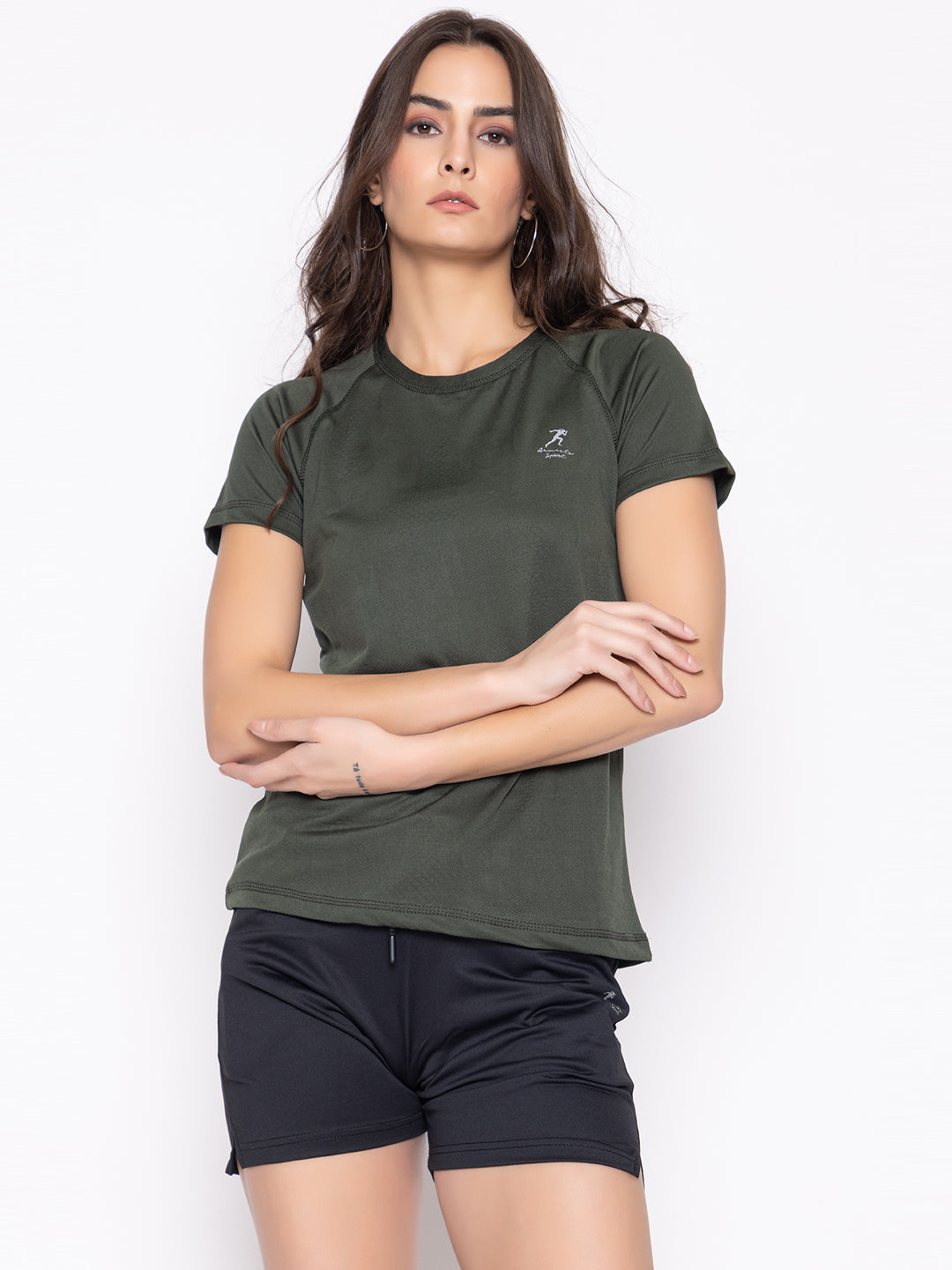 130 Textured DriFit Sports T-shirt I Olive I ARMISTO