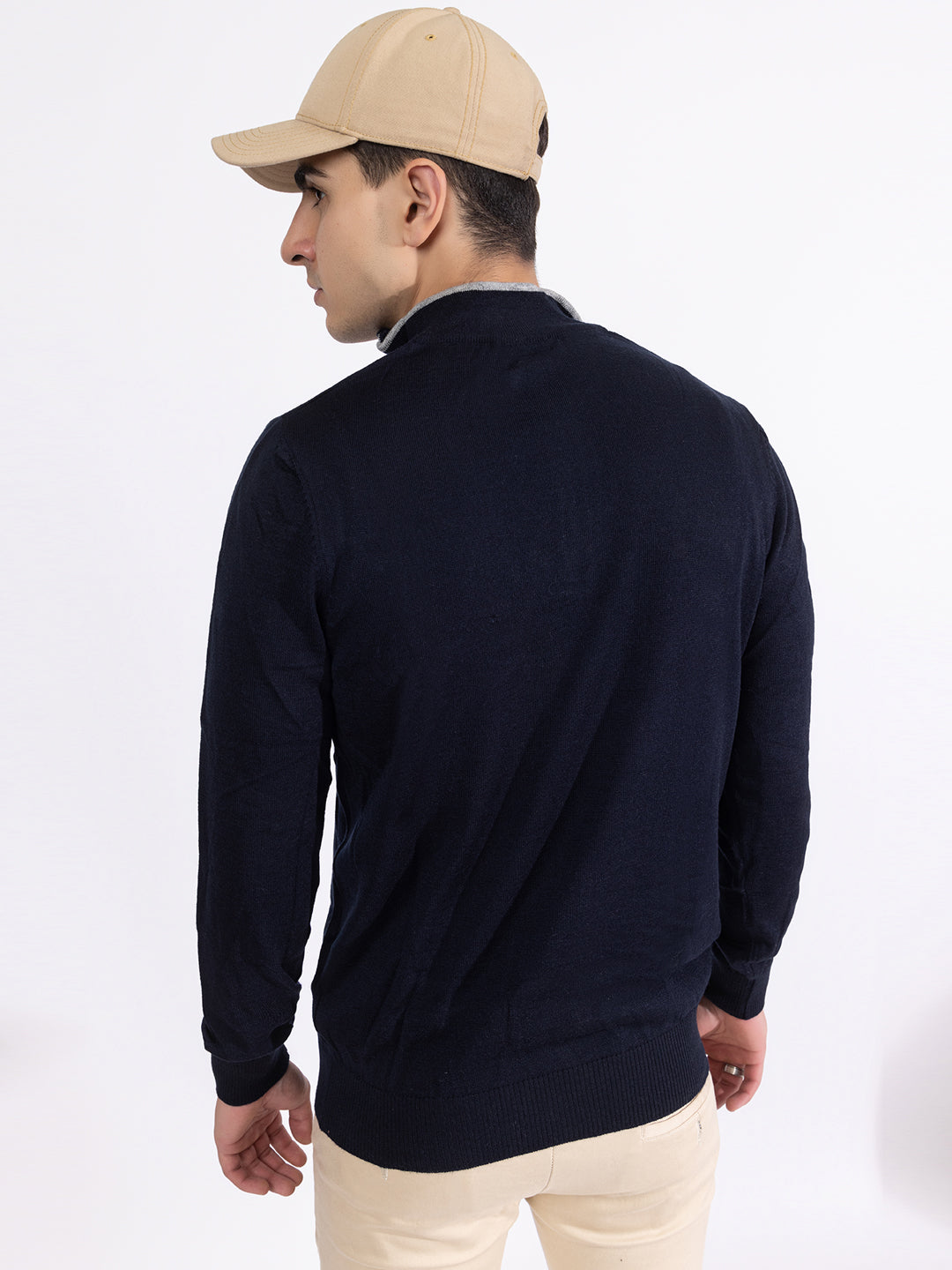 223 Half Zip Pullover I Wool I Woolmark Certified I Navy