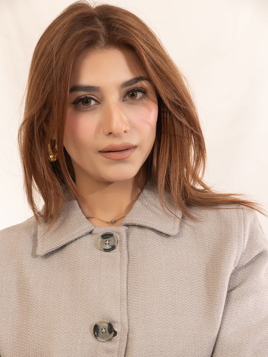 917 Wool Coat Shacket I Grey Melange