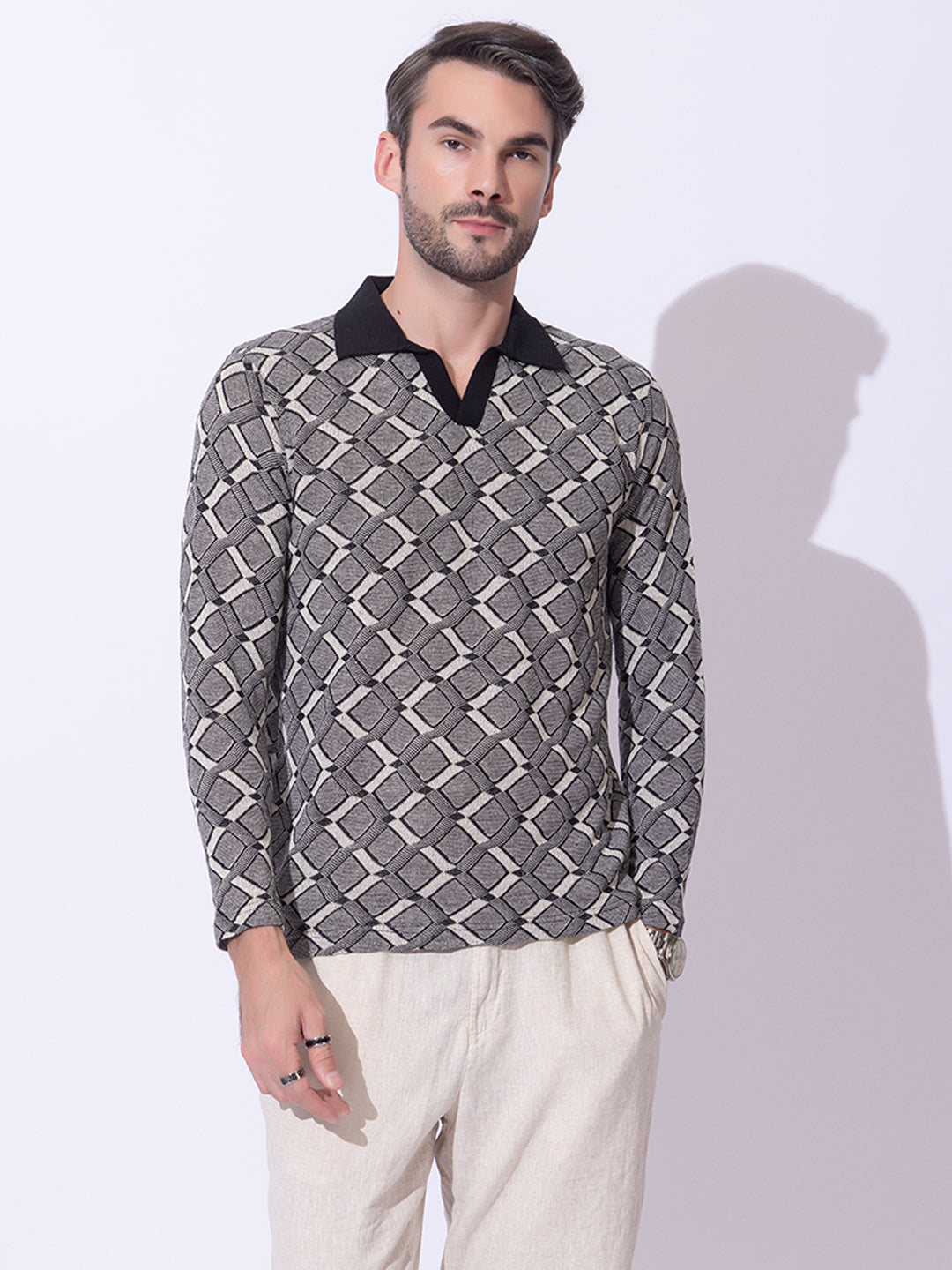 509 British Argyle Full Sleeves T-Shirt I Black