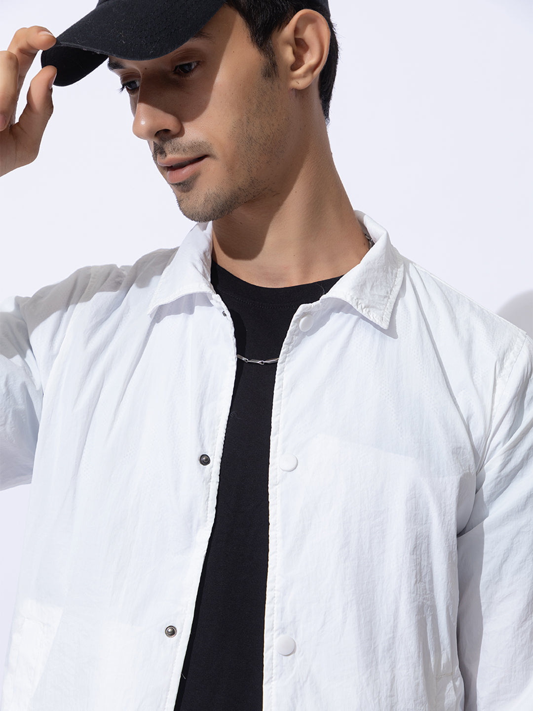 903 Light Utility Shacket I Sporty White
