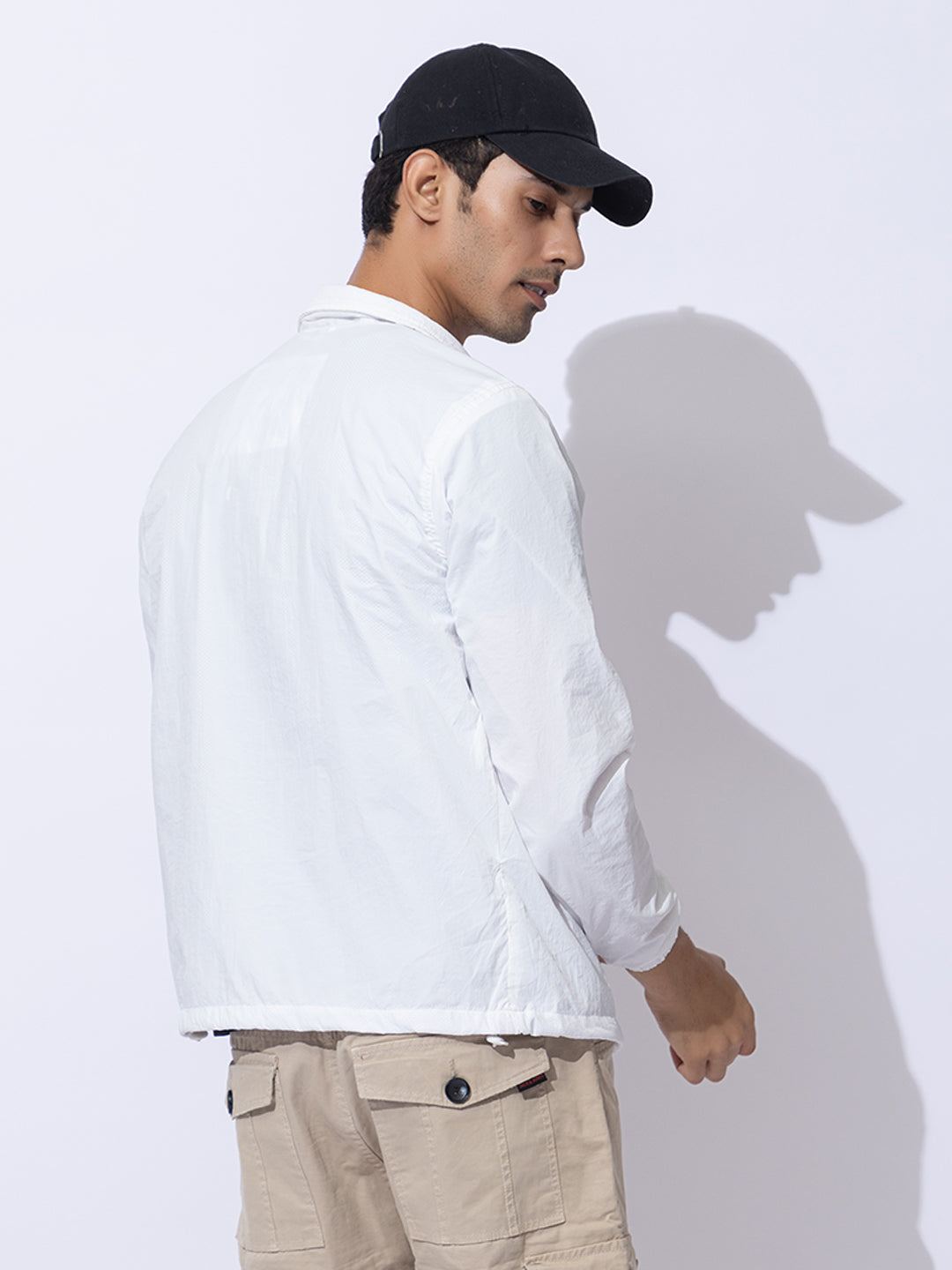 903 Light Utility Shacket I Sporty White