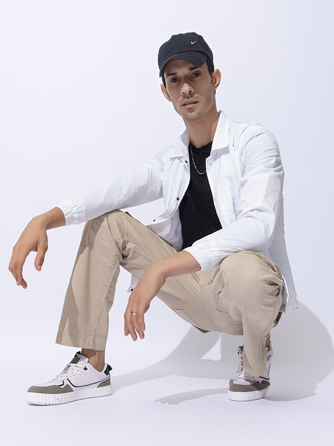 903 Light Utility Shacket I Sporty White