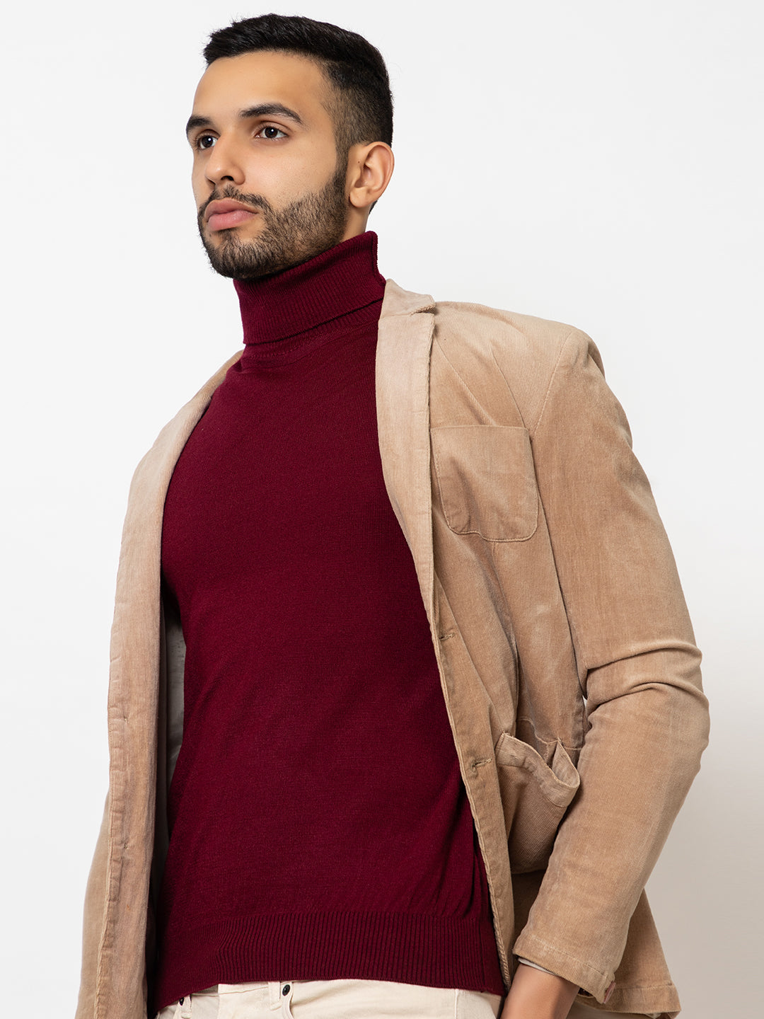 230 Turtle Neck Pullover I Wool I Woolmark Certified I Wine