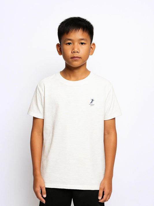 120 Boys Dri-Fit Sports T-shirt I Off White Textured