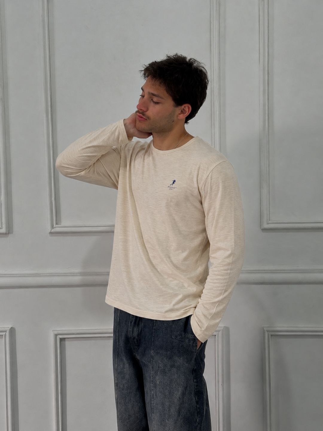 122 Dri-Fit Sports T-shirt I Oatmeal I Long Sleeves