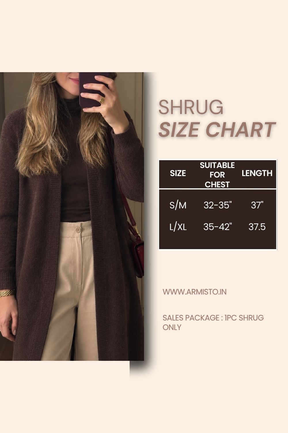 Winter Knit Shrug I Smoked Burgundy