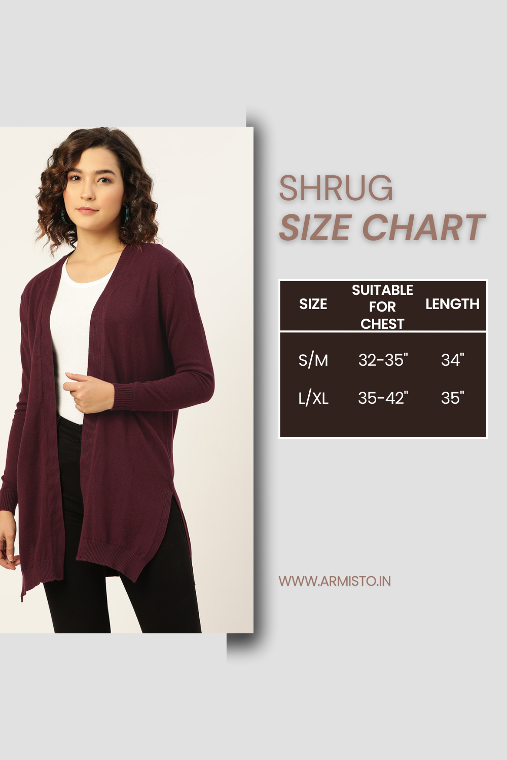 017 Woollen Shrug I Burgundy Wine