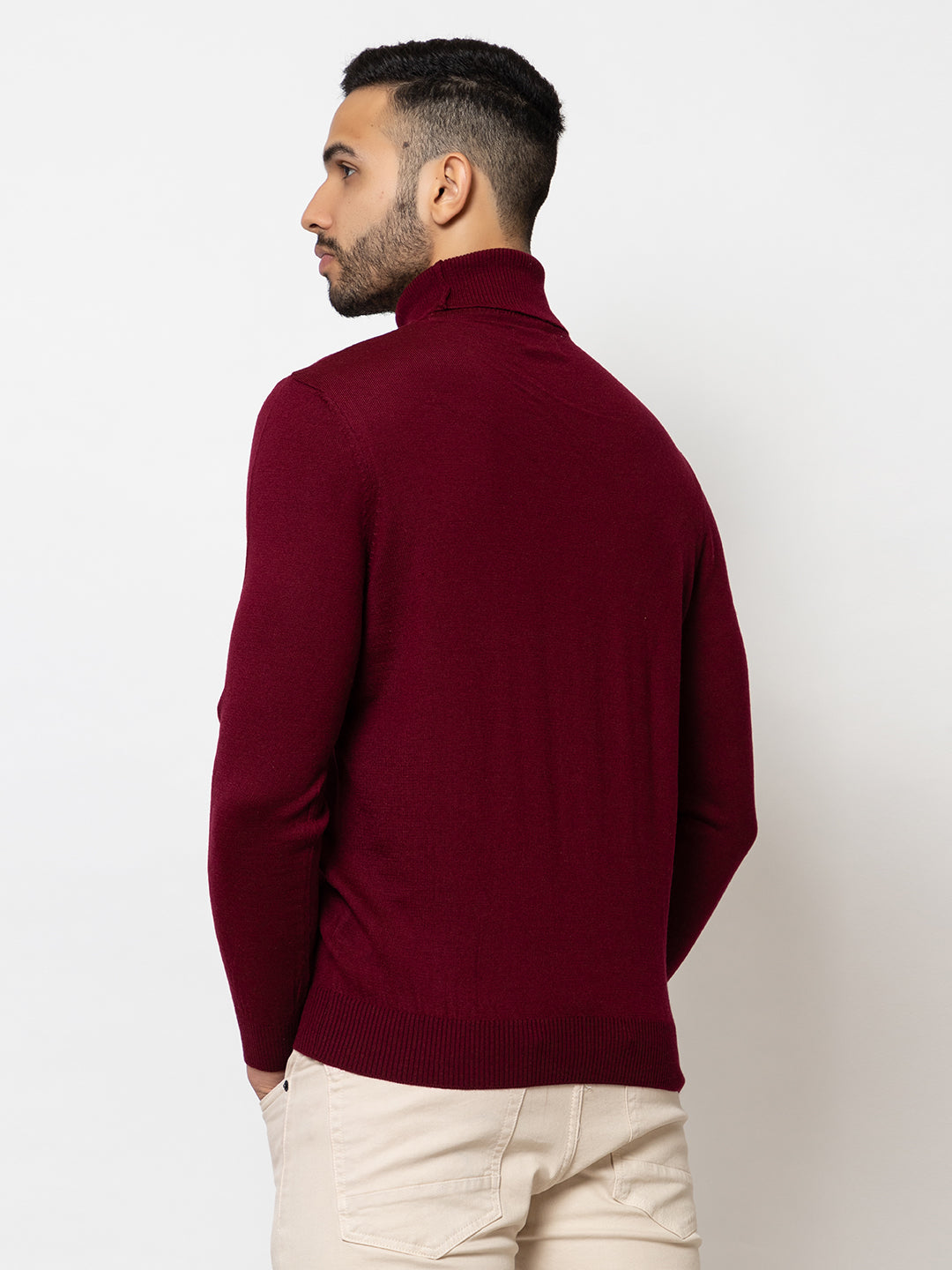 230 Turtle Neck Pullover I Wool I Woolmark Certified I Wine