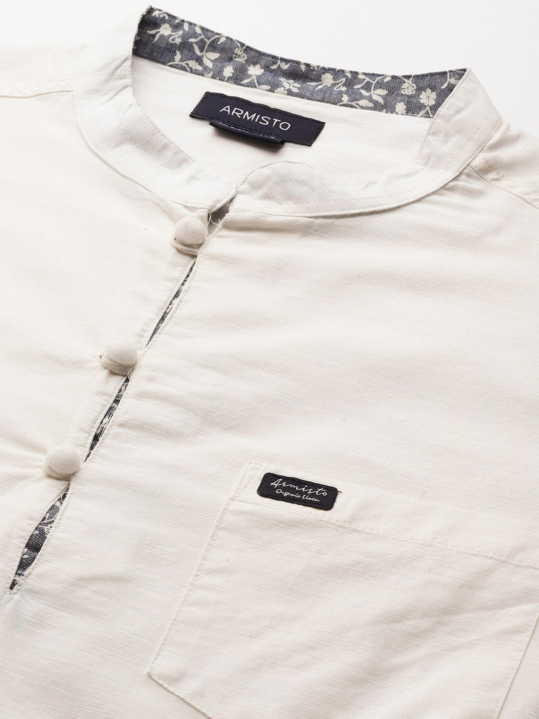 501 Men's Linen Smart Kurta Shirt I Full Sleeves I Off White