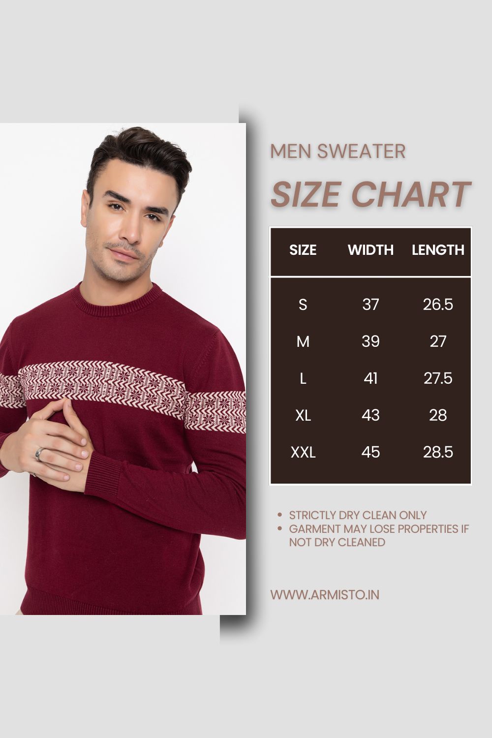 235 Maroon Pullover I Nordic Intarsia I Wine