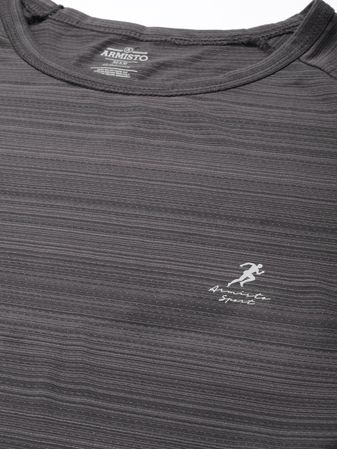 128 Textured Dri-Fit Sports Tshirt I Charcoal