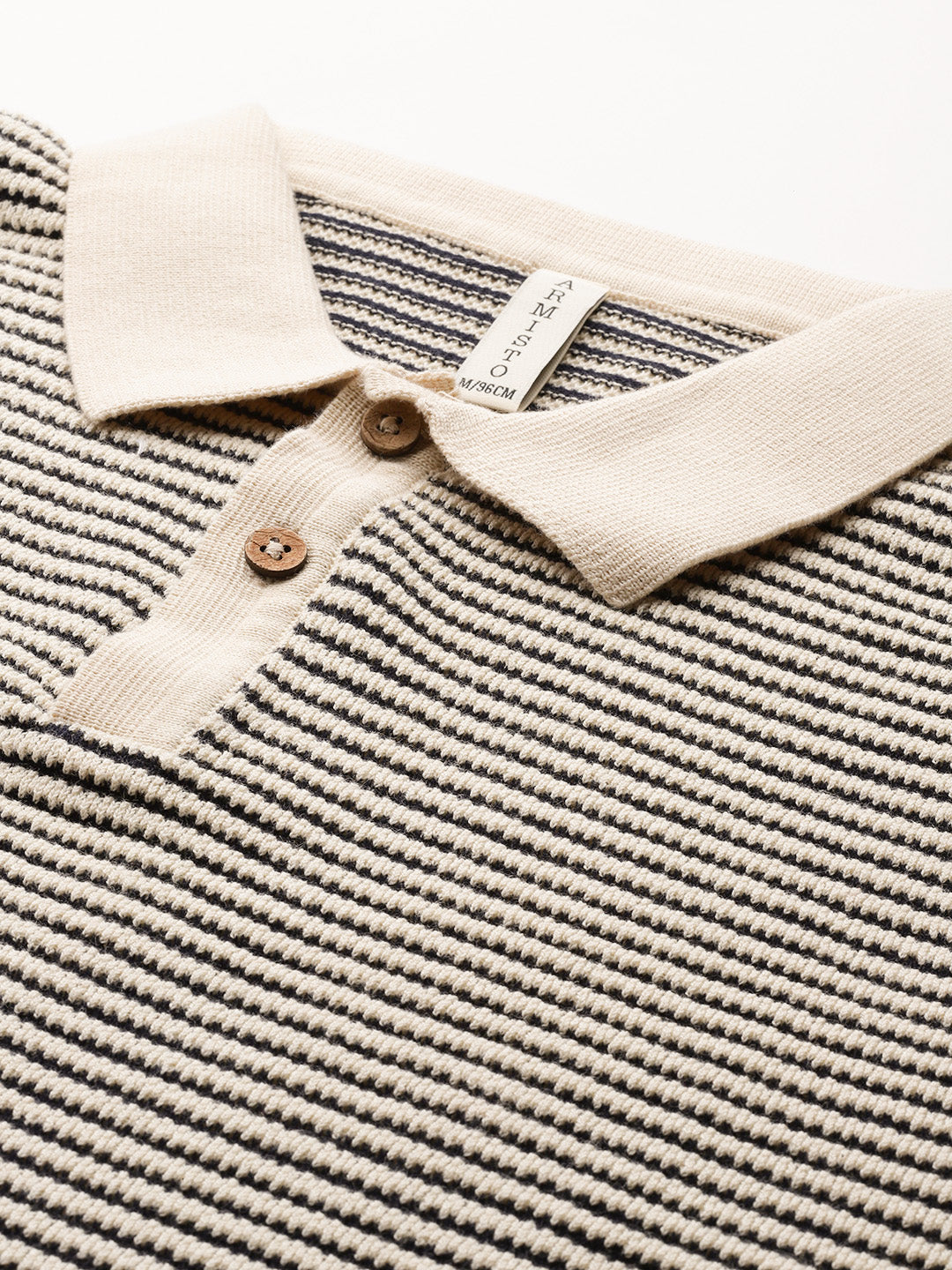 618 Textured Two-Tone Knit Polo I Navy