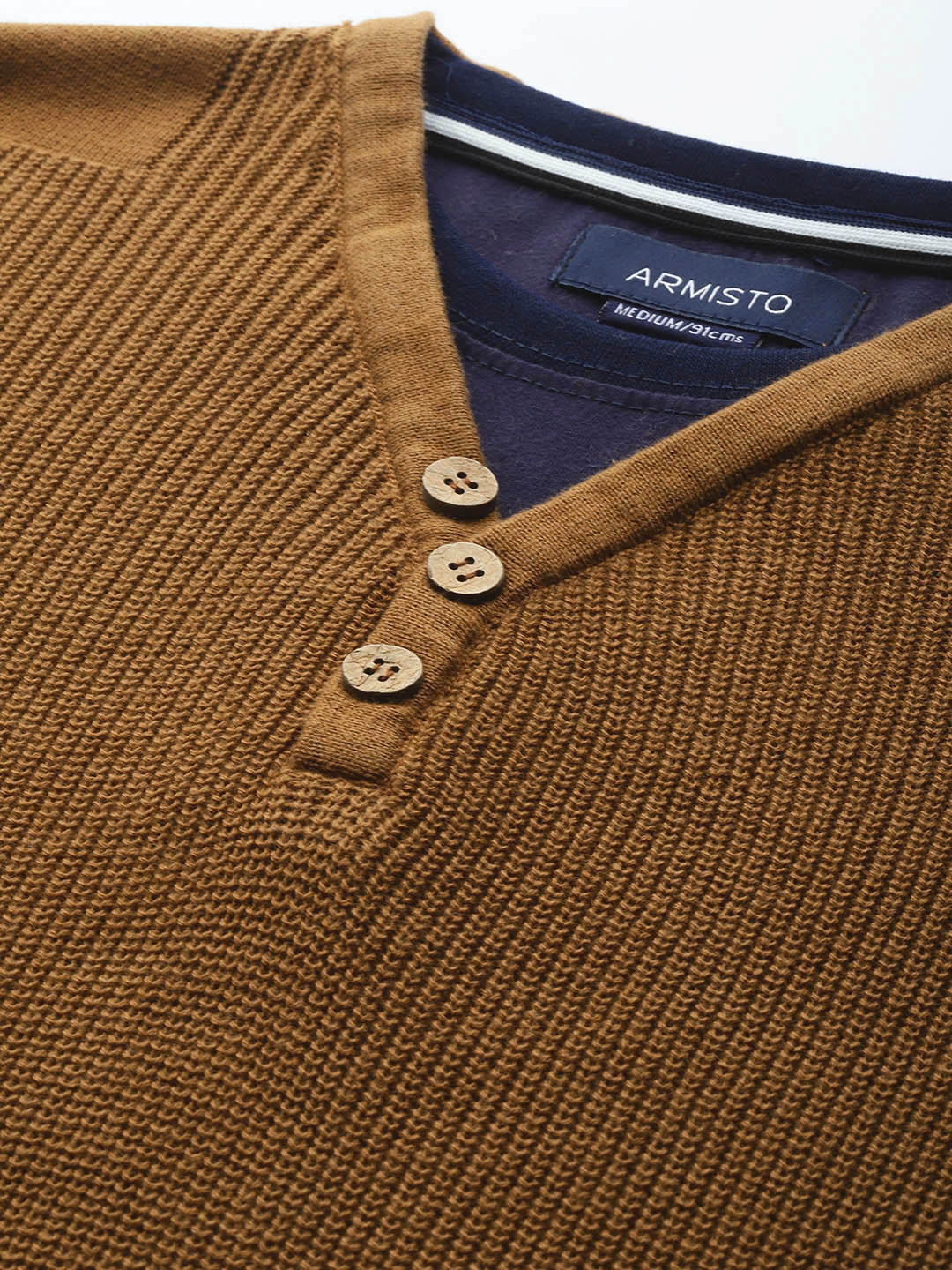 232 Textured Pullover I Mock Neck I Chocolate Brown