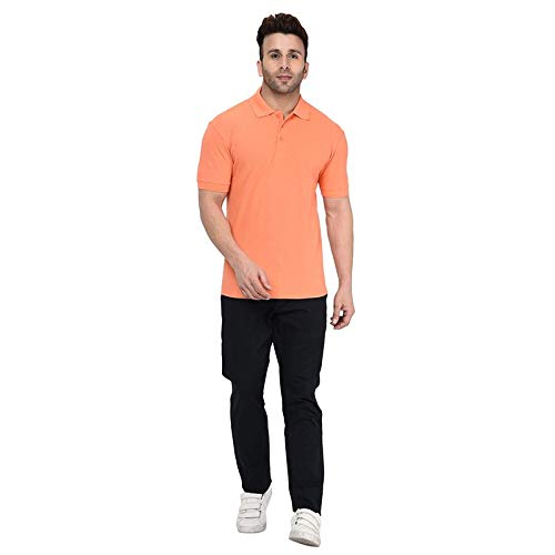 Men's Cotton Polo Basic I 107 Tangerine Orange