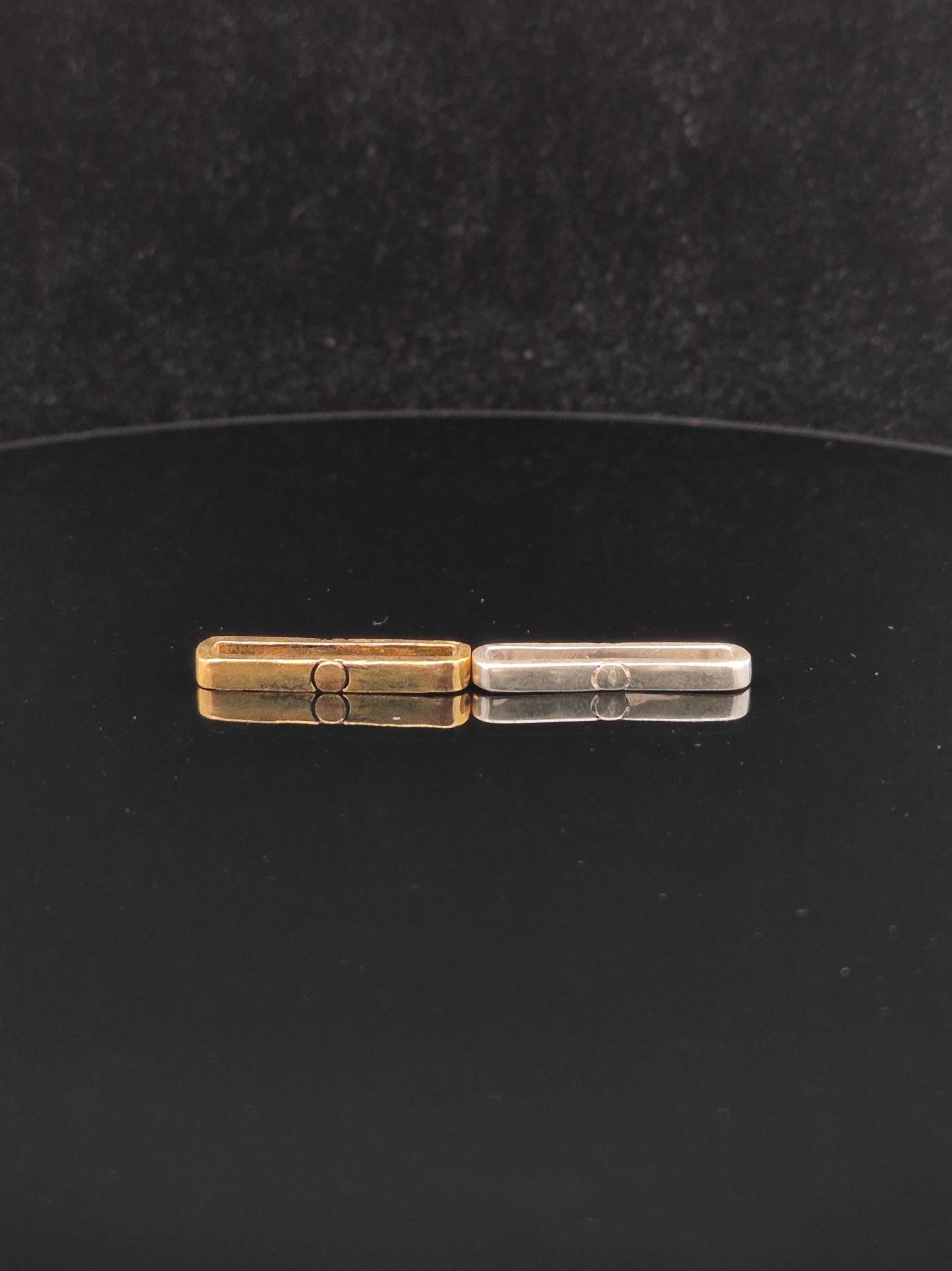 Circle Inscribed Watch Link I Silver & Golden
