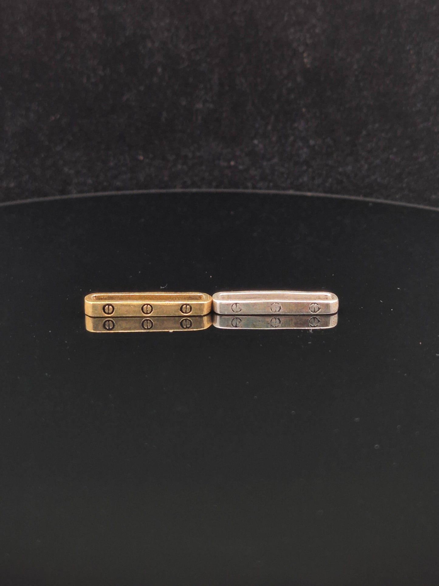 3-Circle Inscribed Watch Link I Silver & Golden