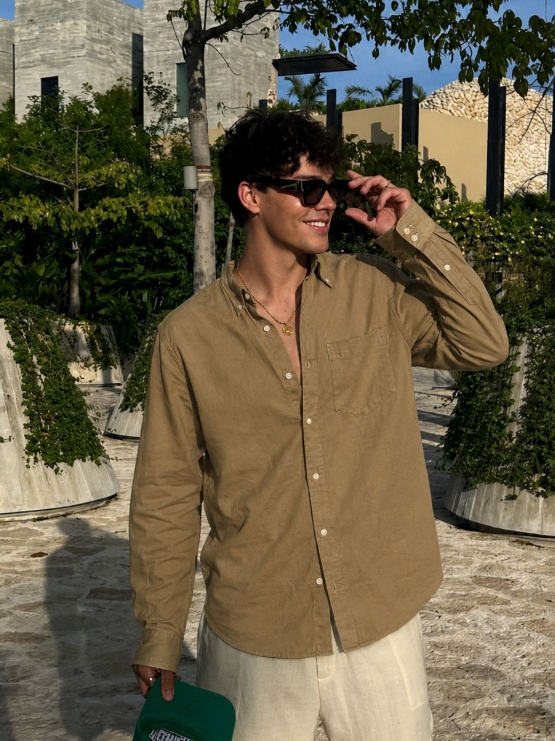 502 Men's Linen Shirt I Olive