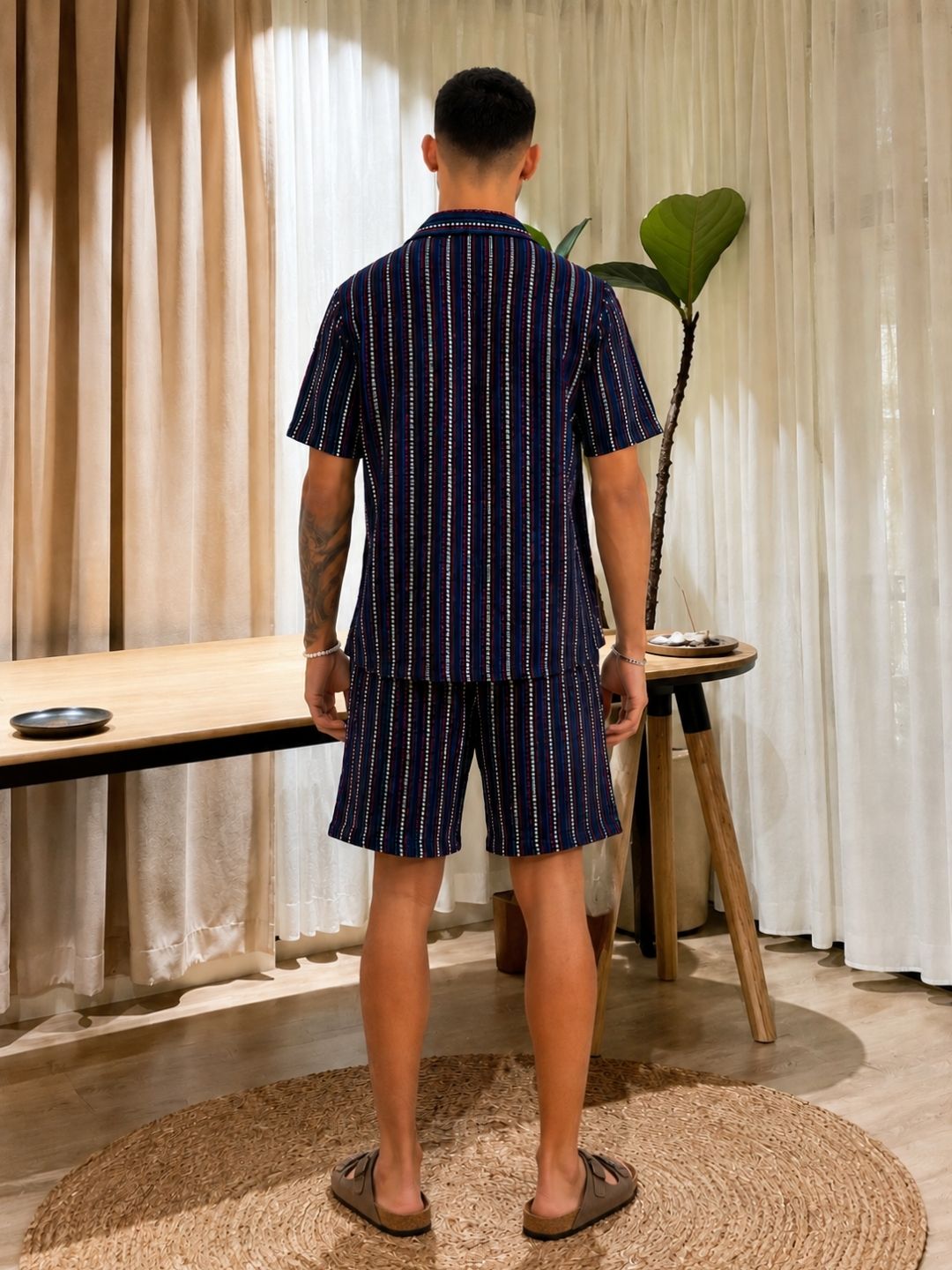 508 Crochet-style Resort Shirt I French Navy
