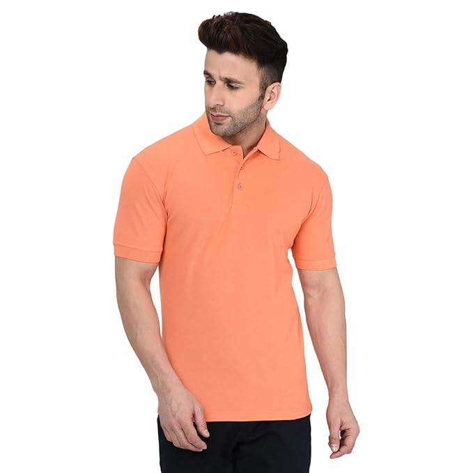 Men's Cotton Polo Basic I 107 Tangerine Orange