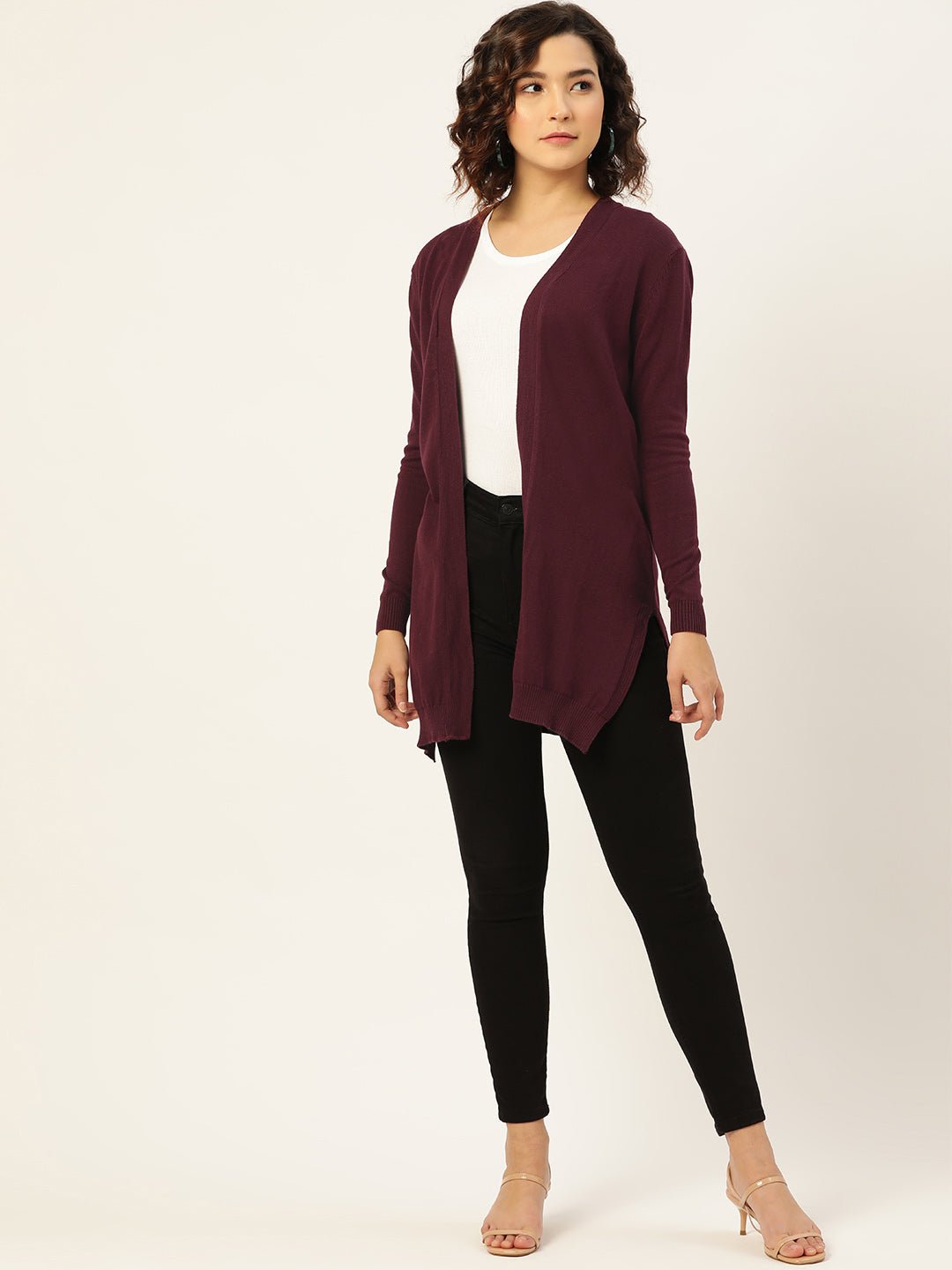 017 Woollen Shrug I Burgundy Wine
