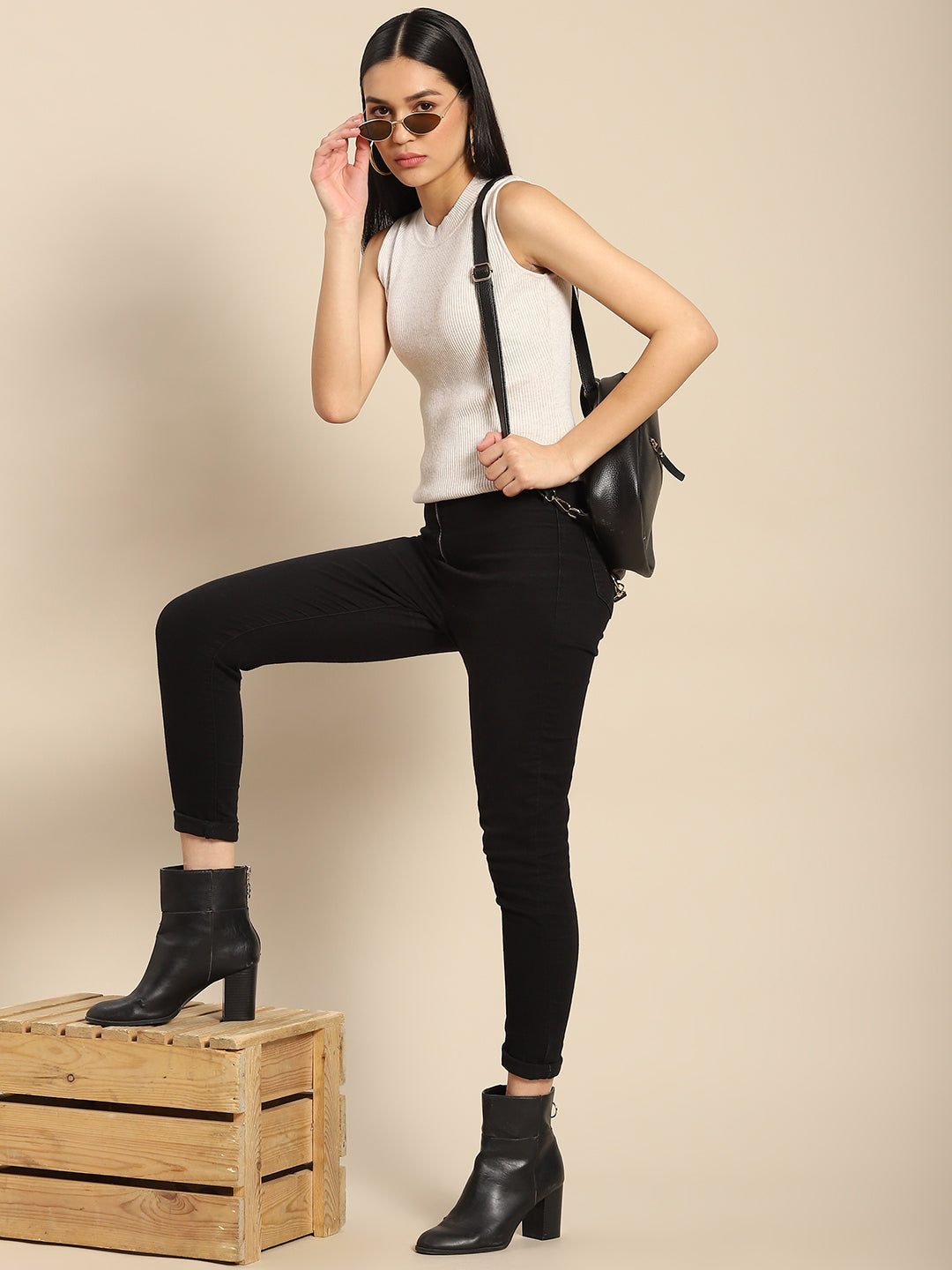 323 Rib Knit Top I Soft Grey